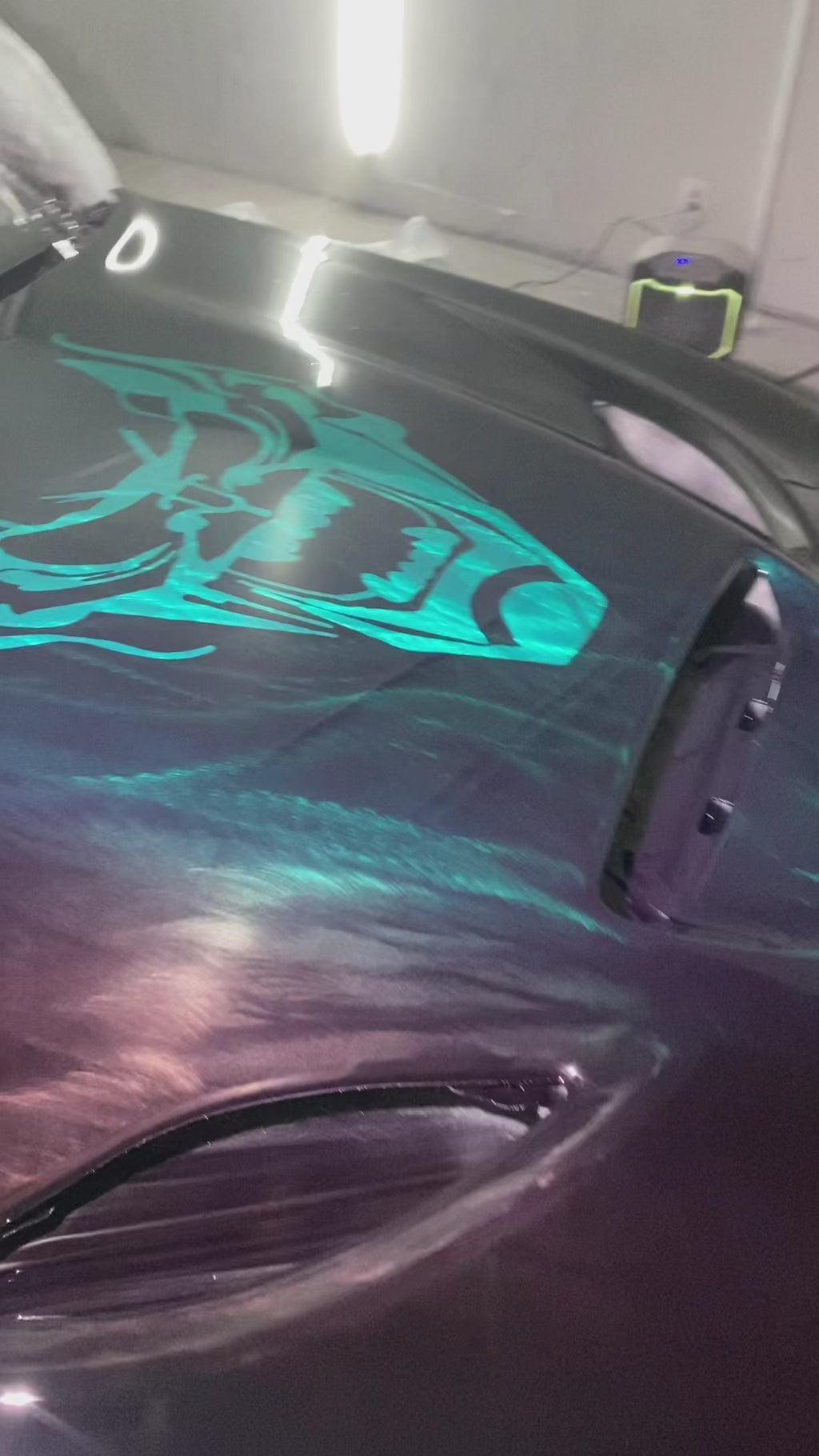 Metal engraves paint work